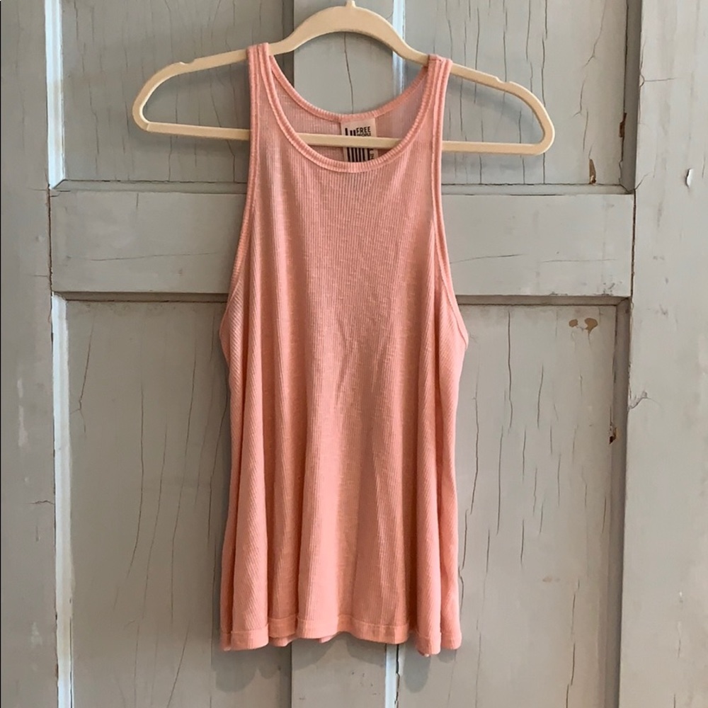 FP Casual Pink Ribbed Tank